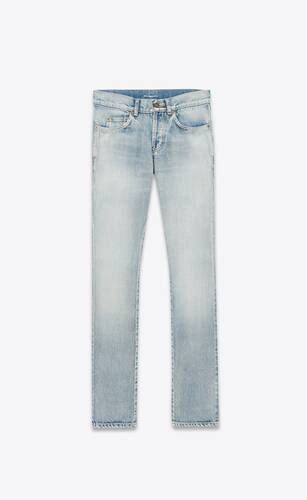 jeansy ysl|saint laurent slim fit jeans.